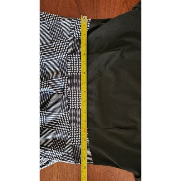 Helyo Size XL Black White Checkered Fit and Flare Semi Formal Dress - Picture 8 of 11